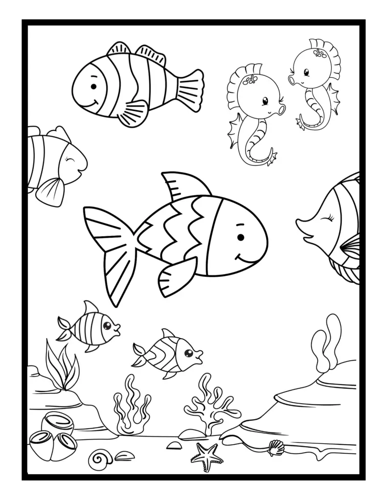 6 Different Topic Free Coloring Pages for kids!