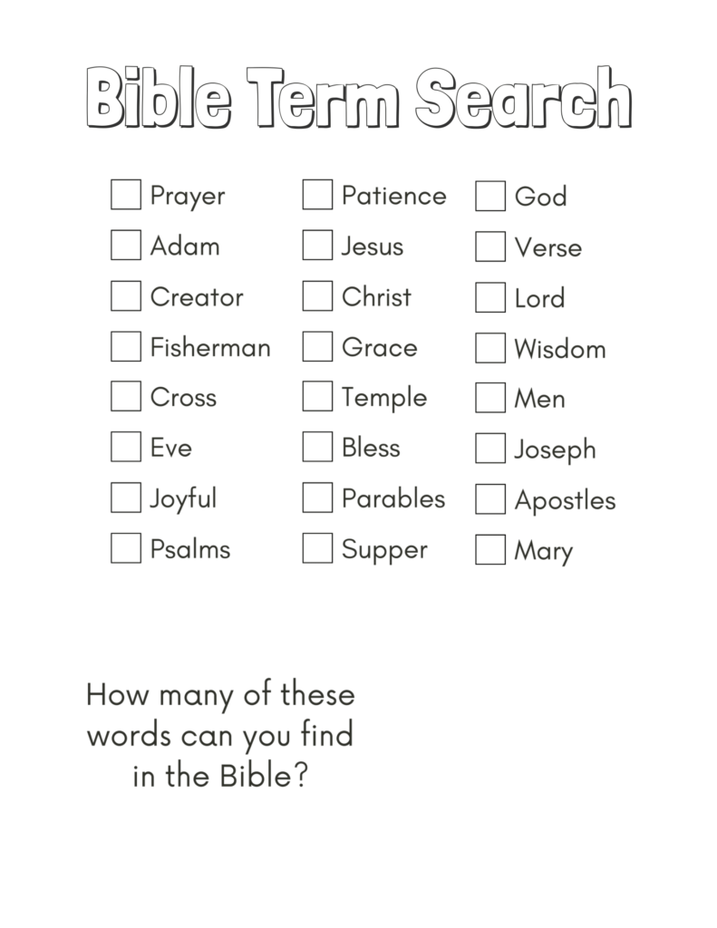 Free Bible Activity Pages For You To Enjoy!