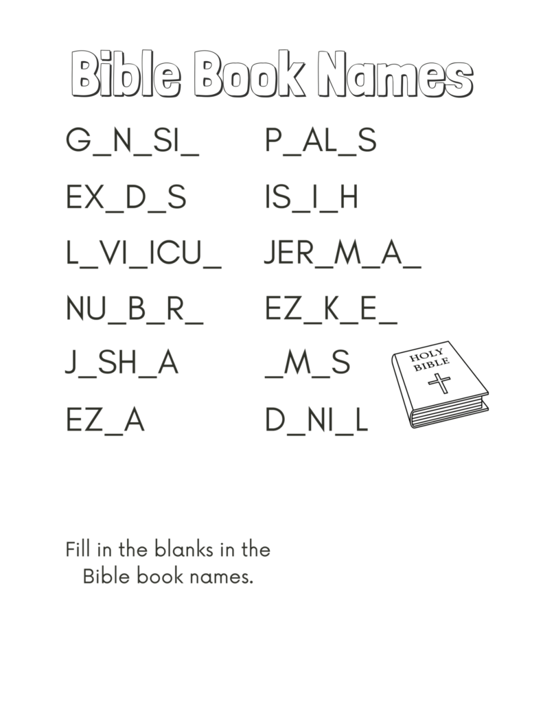 Top 5 Free Bible Activity Pages for you!