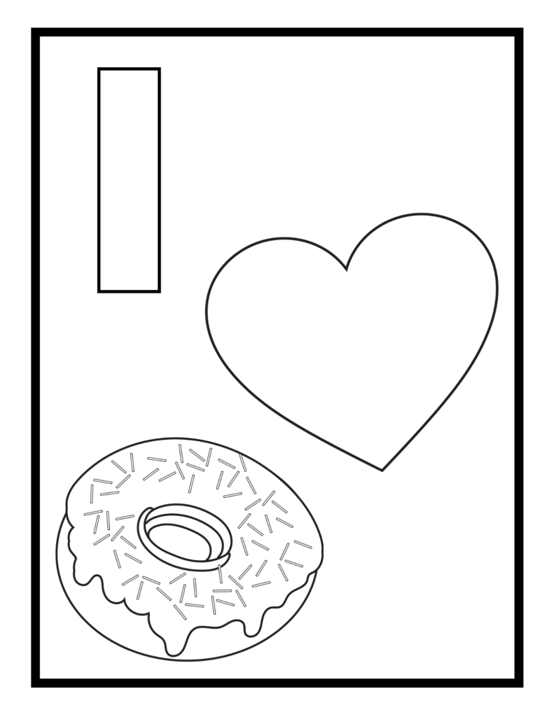 Free Donut Colouring Pages
