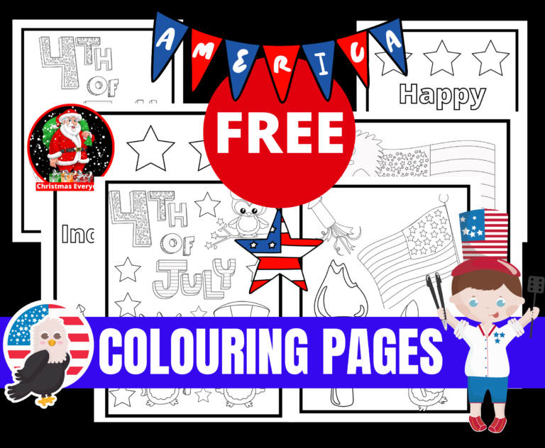 4th of July Colouring Pages
