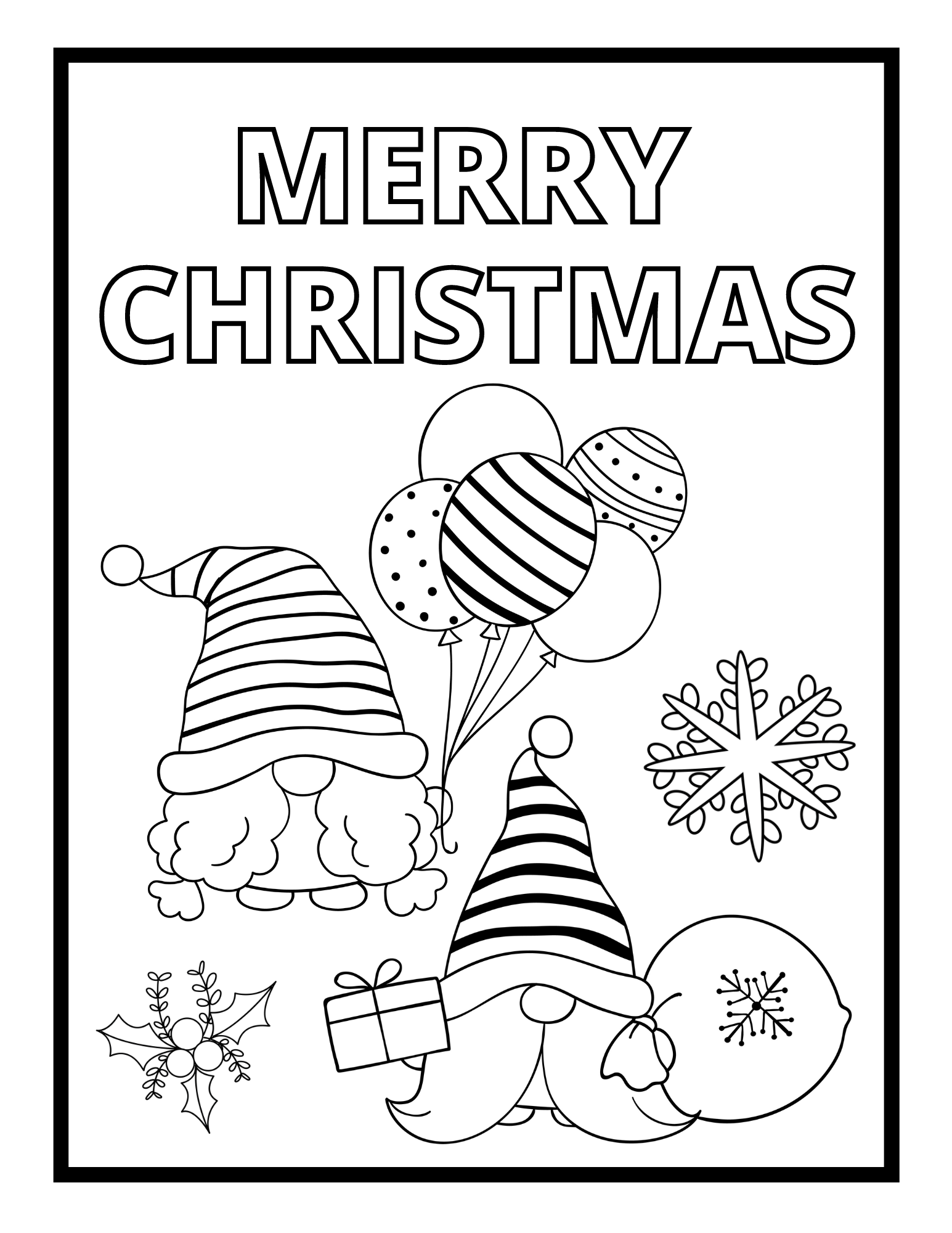 Free Cute Christmas Gnomes Coloring Pages That Kids Will Love ...