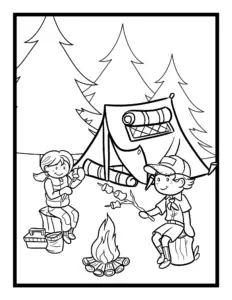 Free Camping Coloring Pages For The Little Adventurers - Christmas ...