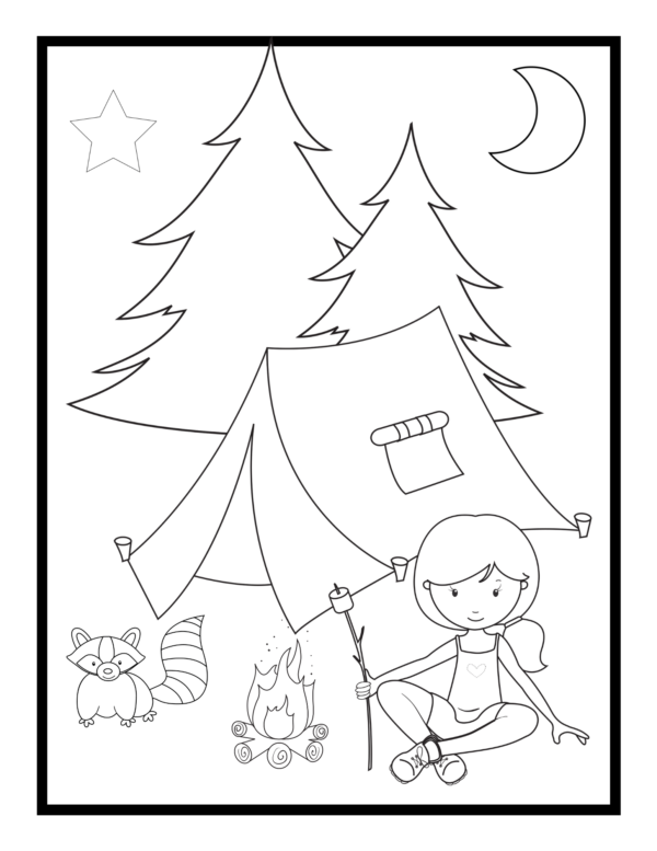Free Camping Coloring Pages For The Little Adventurers - Christmas ...