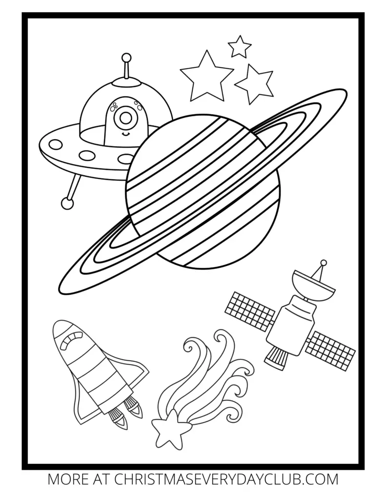 Space Colouring Pages