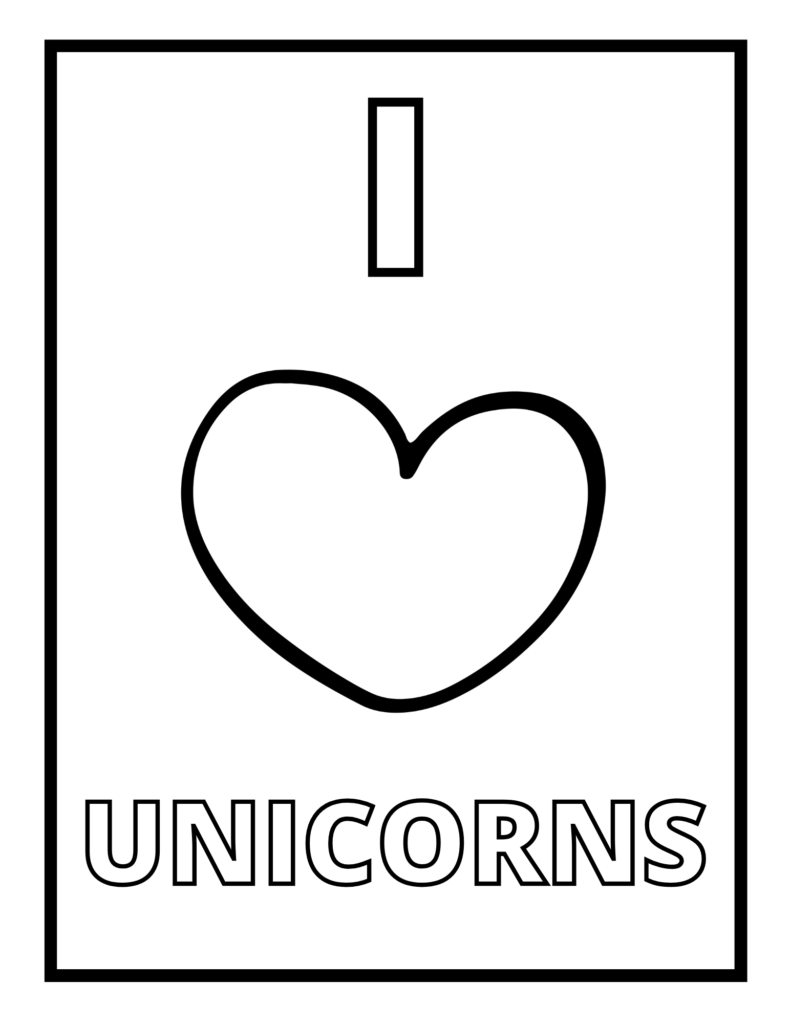 Free Unicorn Colouring Pages