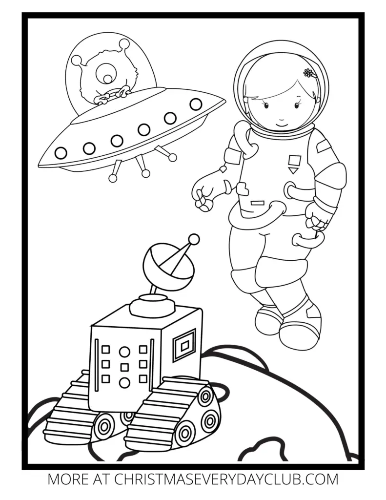 Space Colouring Pages