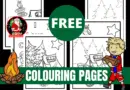 Camping Colouring Pages