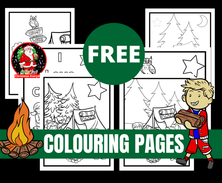 Camping Colouring Pages