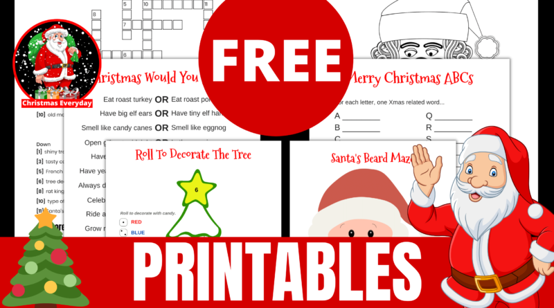 Free Printable Christmas Party Games