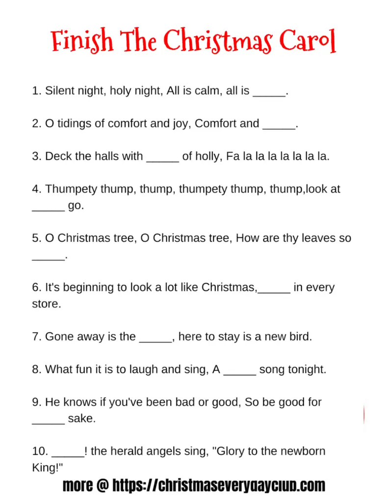 Kids Christmas Party Games