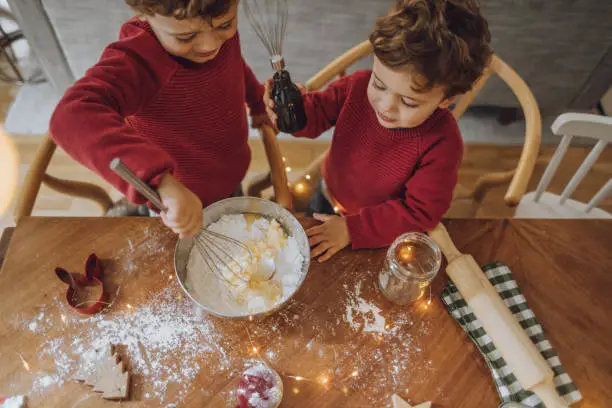 Cooking together at Christmas