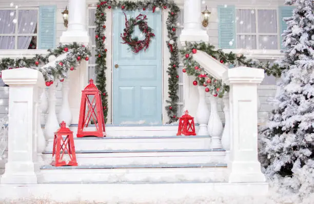 Christmas decoration in white