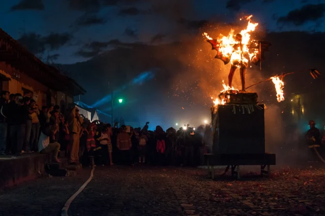 Burning of the devil in Guatemala