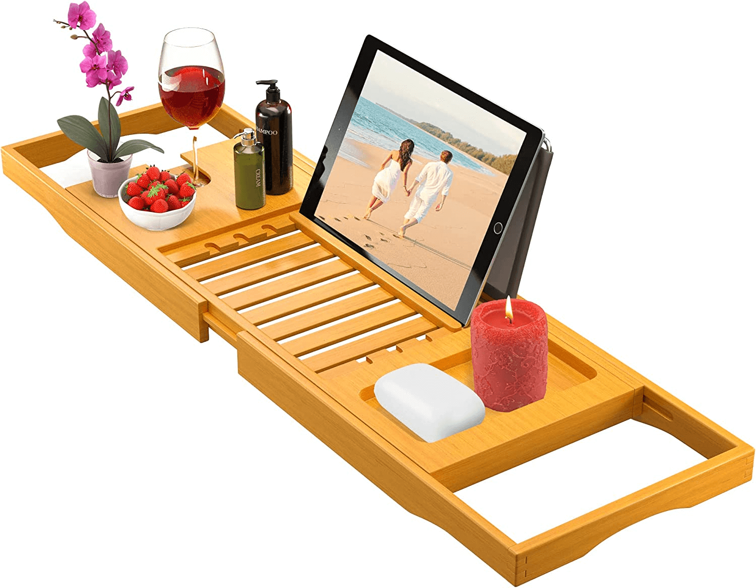 Bamboo Bathtub Tray Caddy