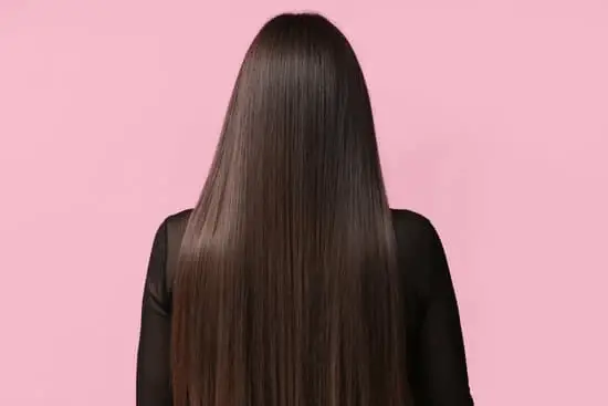 Straight hairstyle with and without volume