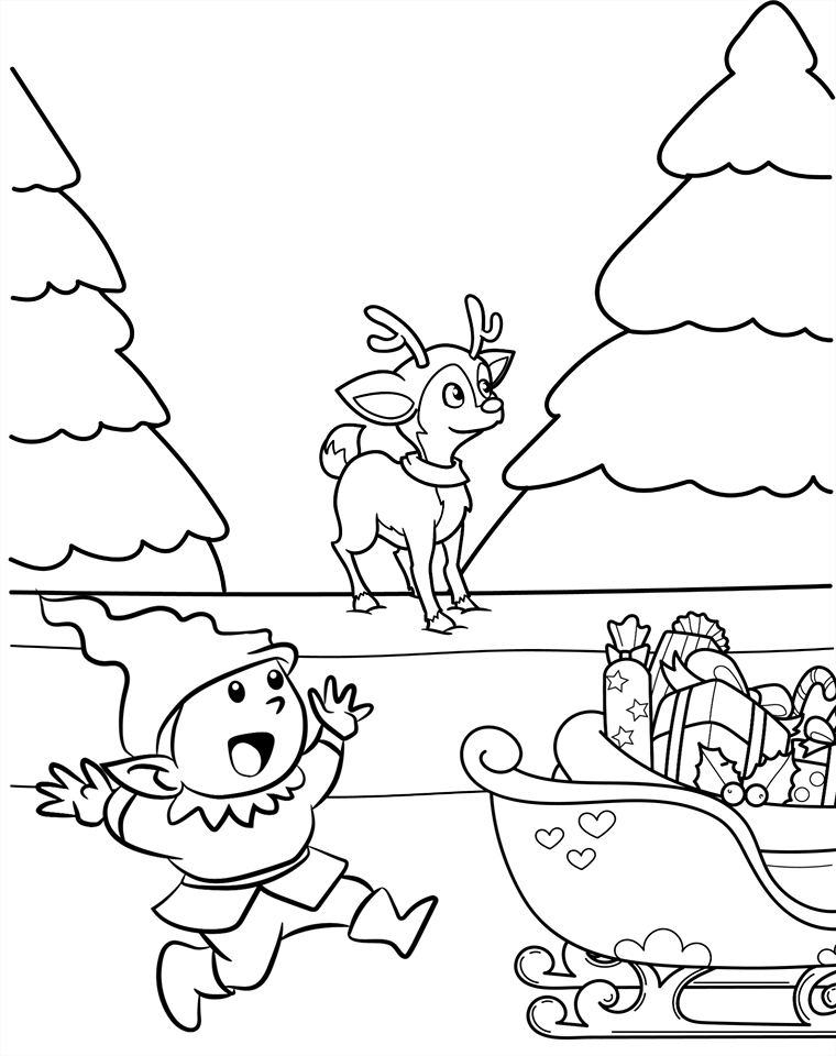 Christmas Coloring Pages Kept My Kids off the Naughty List