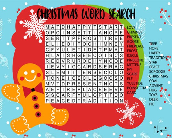 Festive Jingles Word Search Puzzles