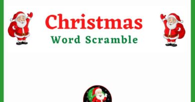 Christmas Word Scramble with Answers