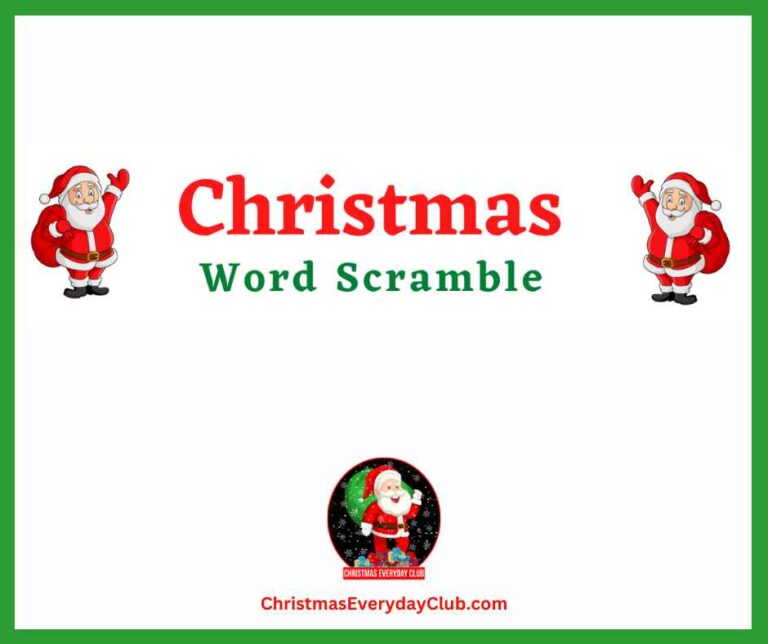 Christmas Word Scramble with Answers