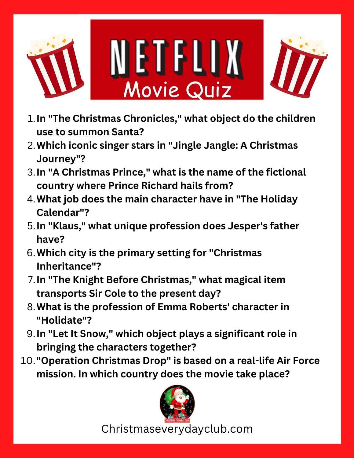 Netflix Christmas Movie Quiz