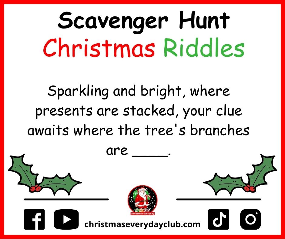 Christmas Riddles for Treasure Hunt